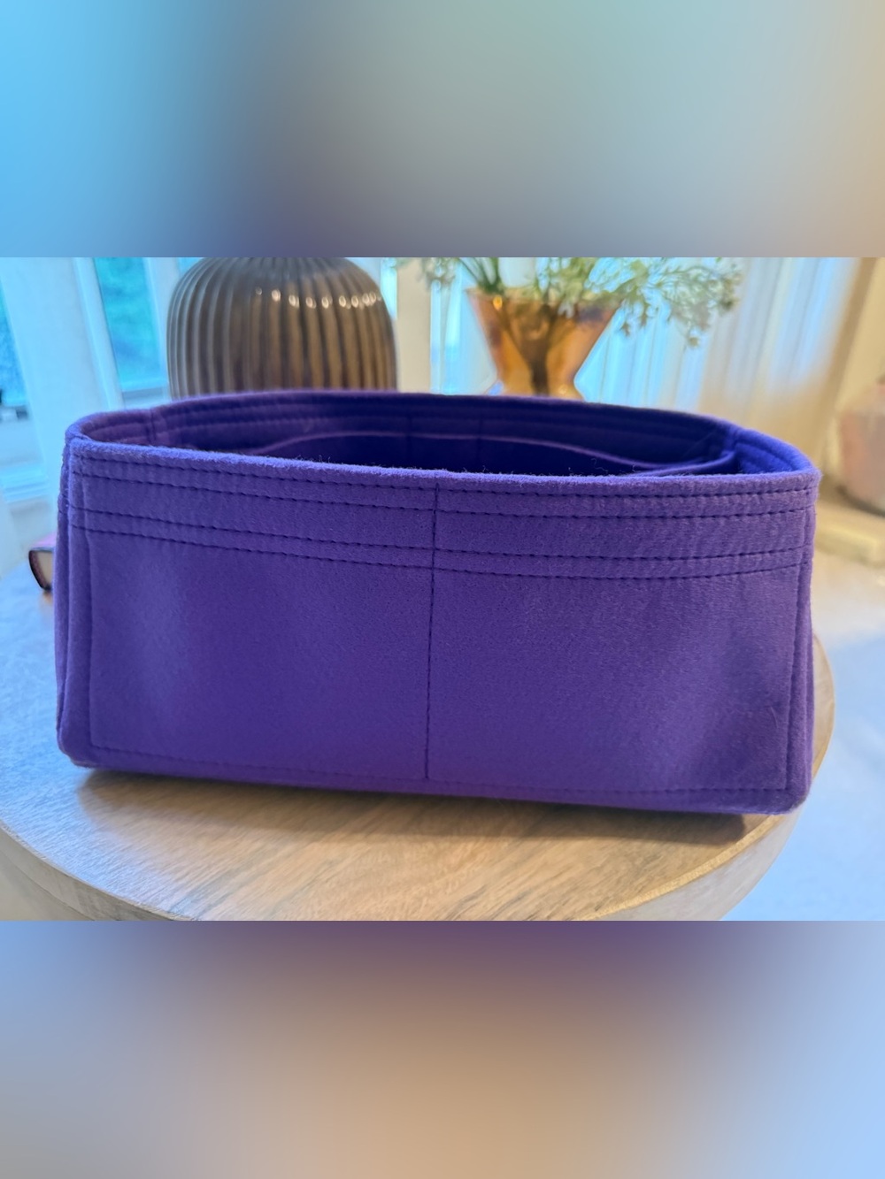 Samorga Louis Vuitton Alma PM Purple Felt Organizer Bin
